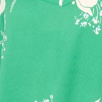 Belle by Kim Gravel Women's Top Plus Sz 2X Magnolia Wishes Blouse Green A631899