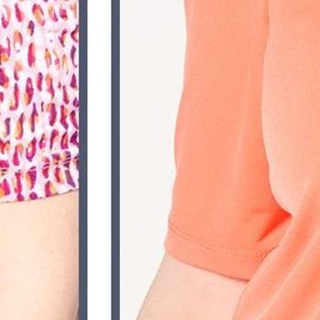 Fashion Women's Top Plus Sz 3X Print & Solid Liquid Knit Tops Pink A638784