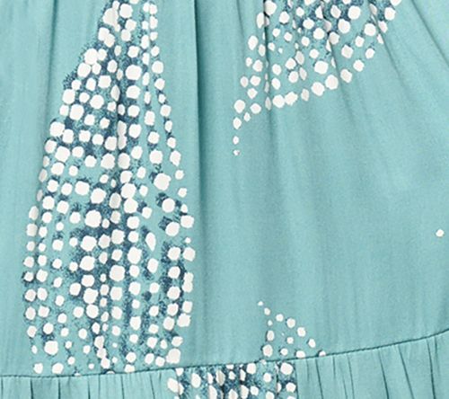 Destination 365 Women's Skirt Sz XL Regular Printed Tiered Pull-On Green A641518