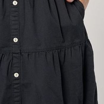 Denim & Co. Women's Dress Sz XL Canyon Retreat Smocked Waist Black A642446