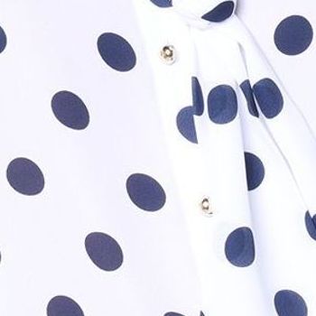 Dennis Basso Women's Top Sz L Double Georgette Printed Blouse White A647096