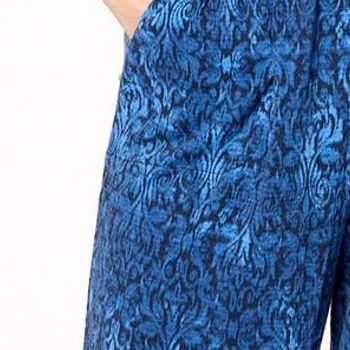 Denim & Co. Women's Plus Sz Dress 2X Beach Regular Knit Sleeveless Blue A647313
