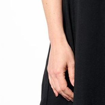 Maya J Women's Dress Sz M Knit Lace Hem Black A648215