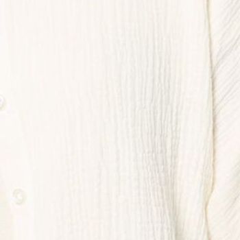 Studio Park Women's Top Sz L Cotton Gauze Button Front Shirt White A648601