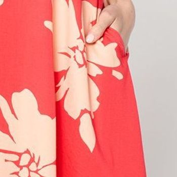 Anybody Women's Petite Dress PL Woven Printed Puff Sleeve Pink A648740