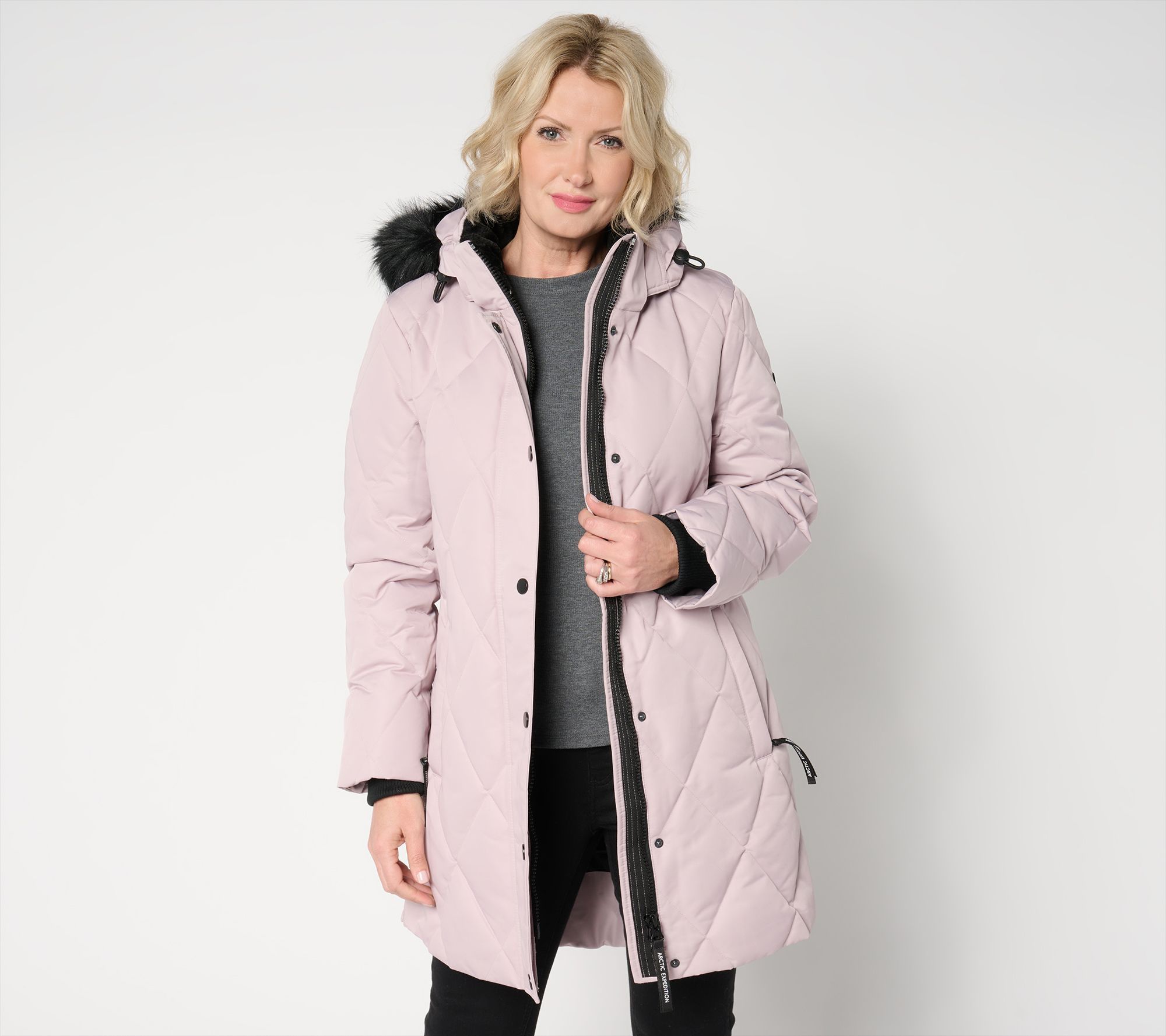 Arctic Expedition Women's Jacket Sz XL Diamond Quilted Parka