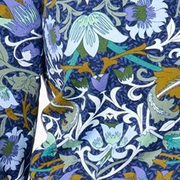 SUNNYLiFE Women's Top Sz L Denim & Co. Favorite Jersey Printed Long Blue A673724