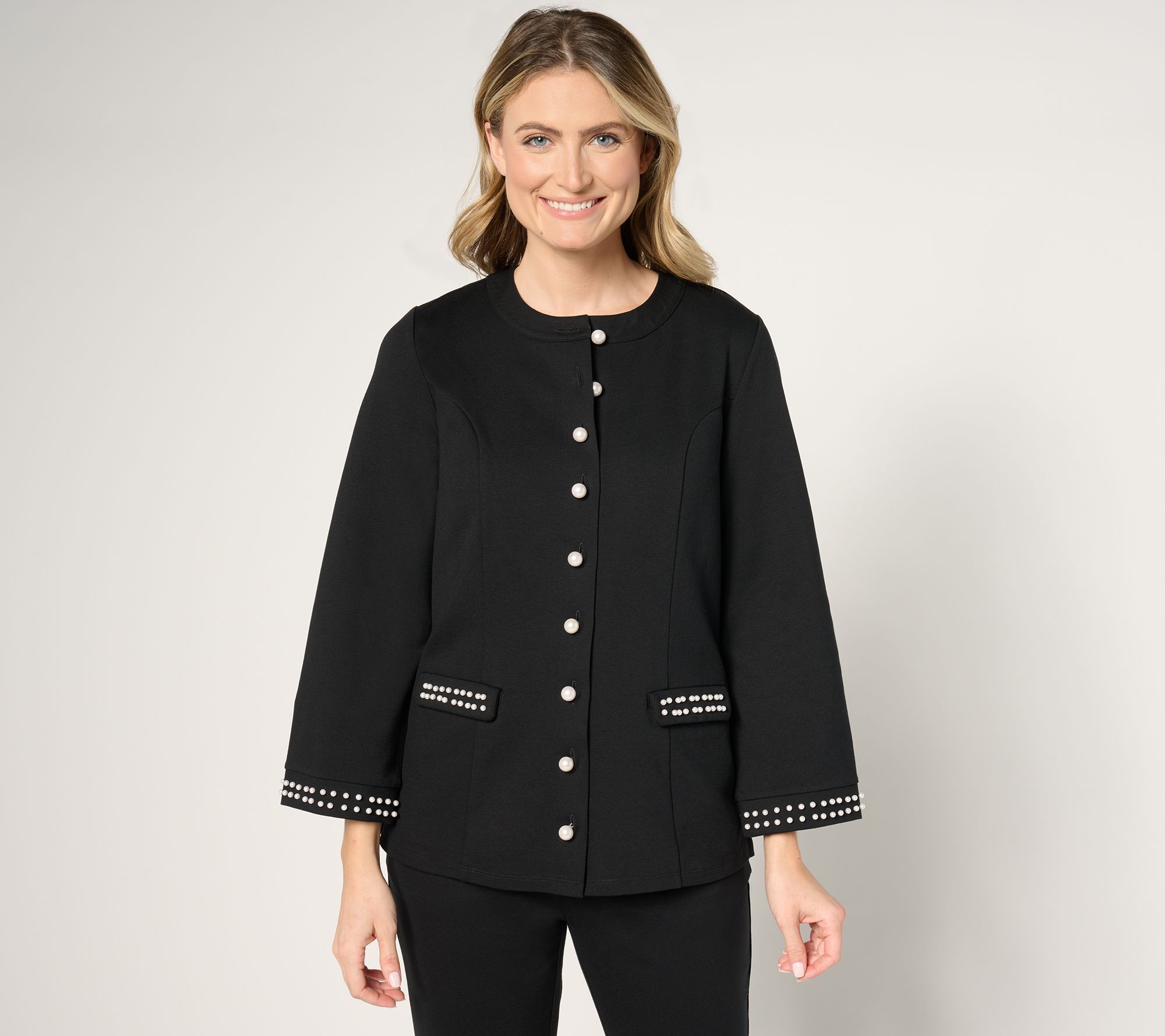 BEAUTIFUL by Lawrence Zarian Women's Petite Jacket PXS Simulated Black A675931