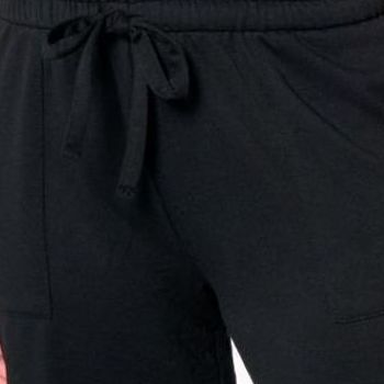 Muk Luks Women's Dress Sz S French Terry Straight Leg Cargo Black A677907