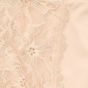 Breezies Women's Panties Sz L Soft Support Lace Brief Panty Tan/Beige A678631