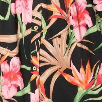 Cuddl Duds Women's Dress Sz M Flexwear Button-Front Getaway Multi-colored A681200
