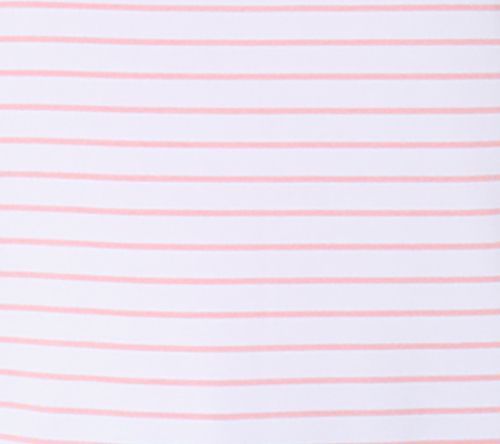 Me by Jennie Garth Women's Top Sz M Harbor Yarn Dye Stripe Tee Pink A682096