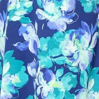 Isaac Mizrahi Live! Women's Dress Sz L Scuba Crepe Twist Front Blue A684995
