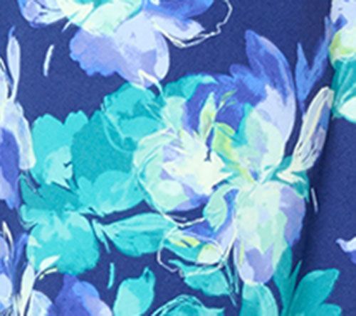 Isaac Mizrahi Live! Women's Dress Sz L Scuba Crepe Twist Front Blue A684995