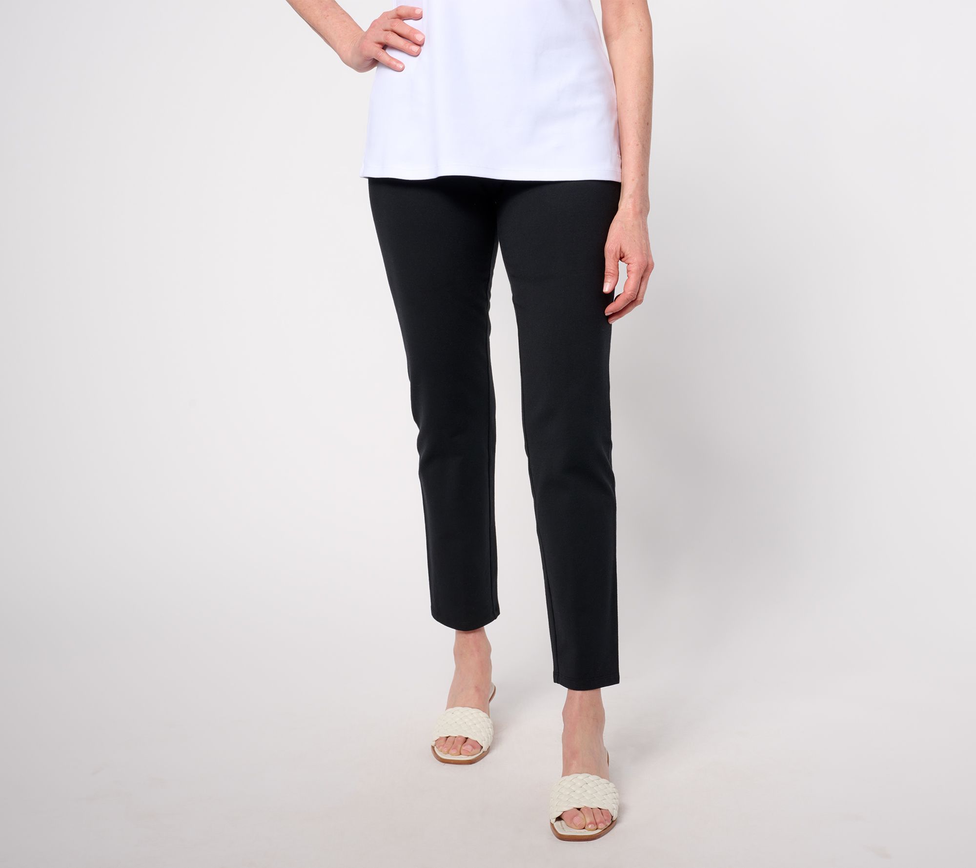 Fashion Women's Petite Pants 2XP Tummy Control 86 Slim Leg Black A685175
