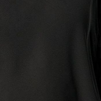 Dennis Basso Women's Top Sz S Woven with Paillette Sleeves Black A686958