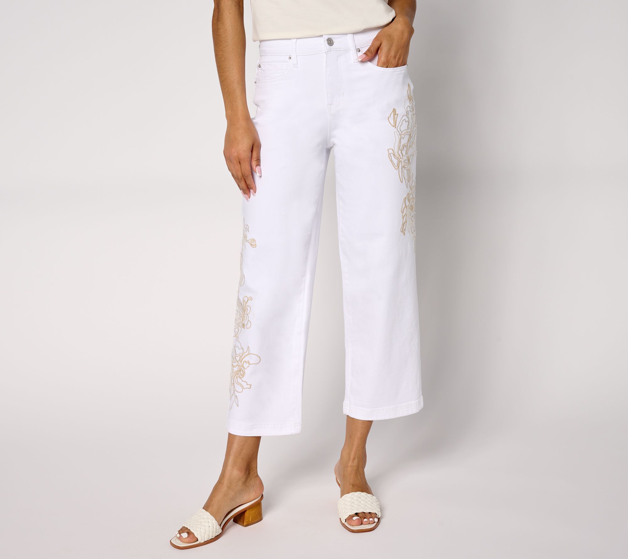 nicole by Nicole Miller Women's Pants Sz 16 Regular Stretch White A688736