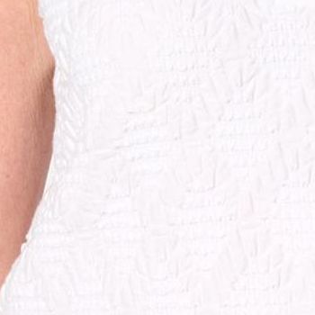 Fashion Women's Top Sz XS Textured Knit Sleeveless Tank White A691345