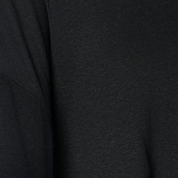 Peace Love World Women's Top Sz L Soft V-Neck Sleeve Linen Blend Black A691369