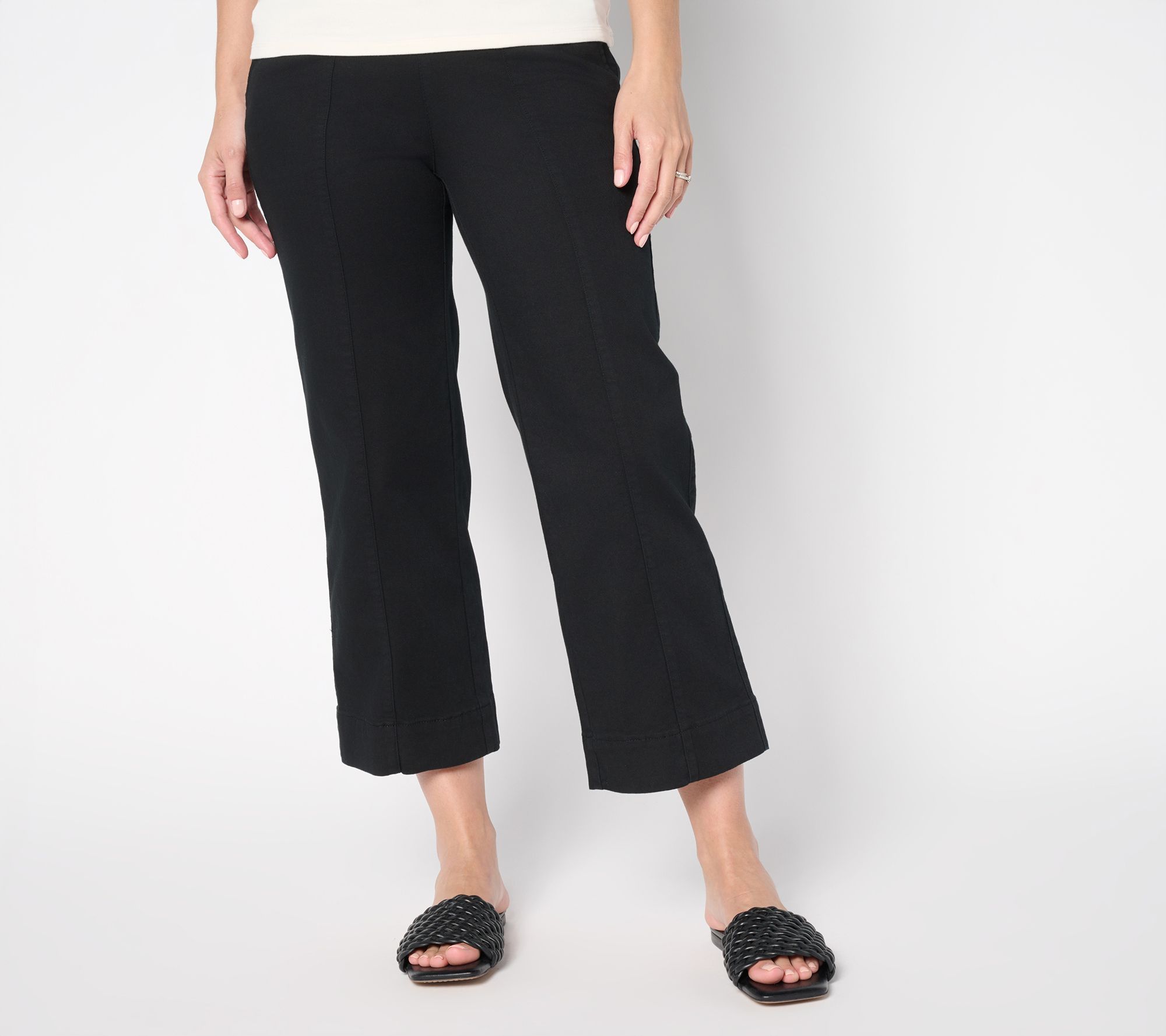 Gloria Vanderbilt Women's Pants Sz 6 TripleLuxe Twill Cropped Black A691562