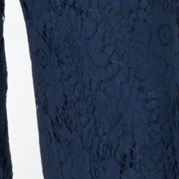 Fashion Women's Pants Sz S Regular Pull-On Lace Cropped Pant Blue A691868