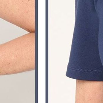 Denim & Co. Women's Top Sz L Essentials Striped Tank Solid Blue A692018