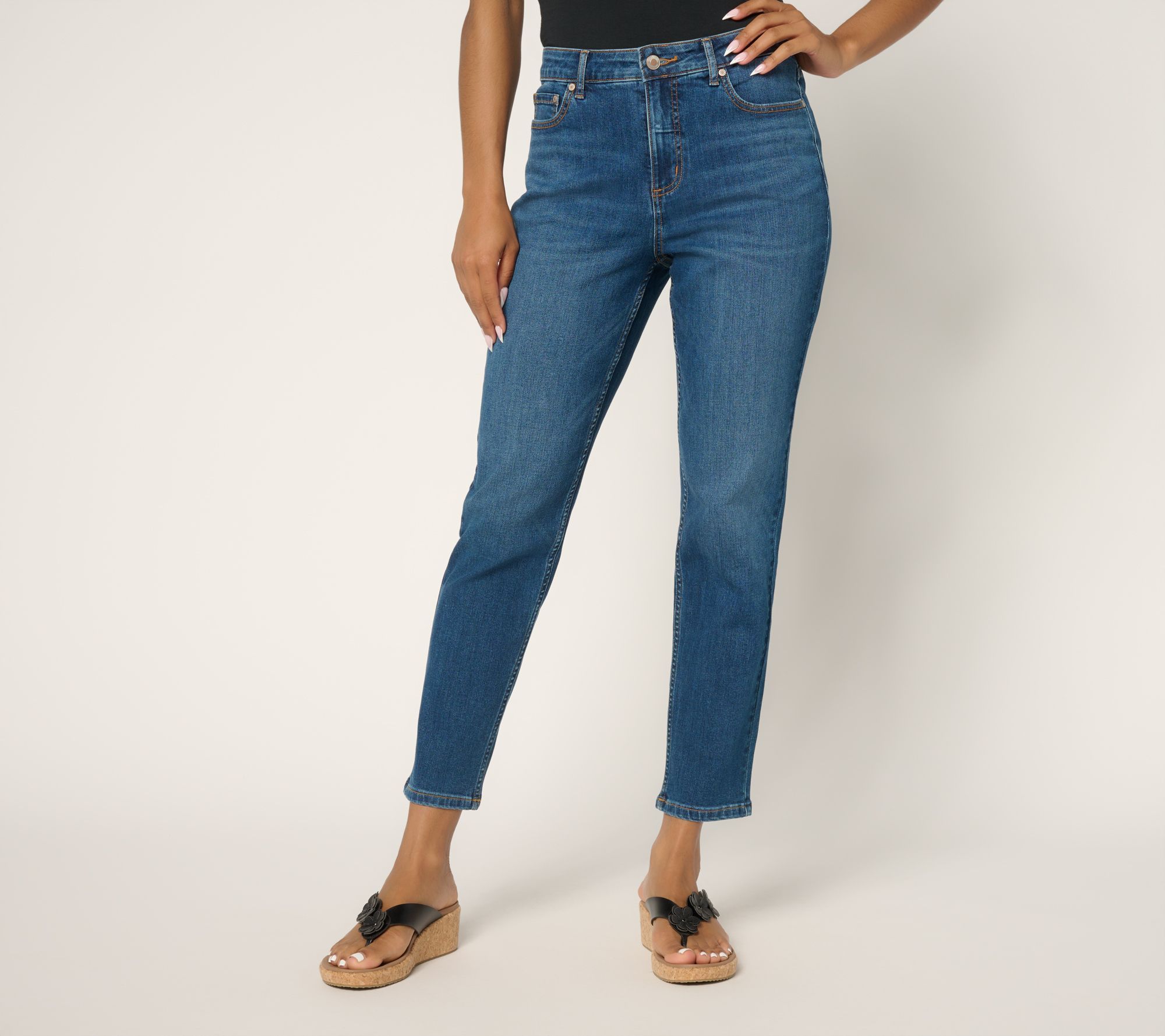Anybody Women's Pants Sz 6 Casual Basic Denim Boyfriend Ankle Jeans Blue A692754