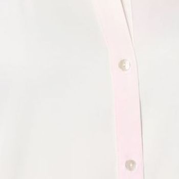 nicole by Nicole Miller Women's Top Petite PM Updated Boyfriend White A693068