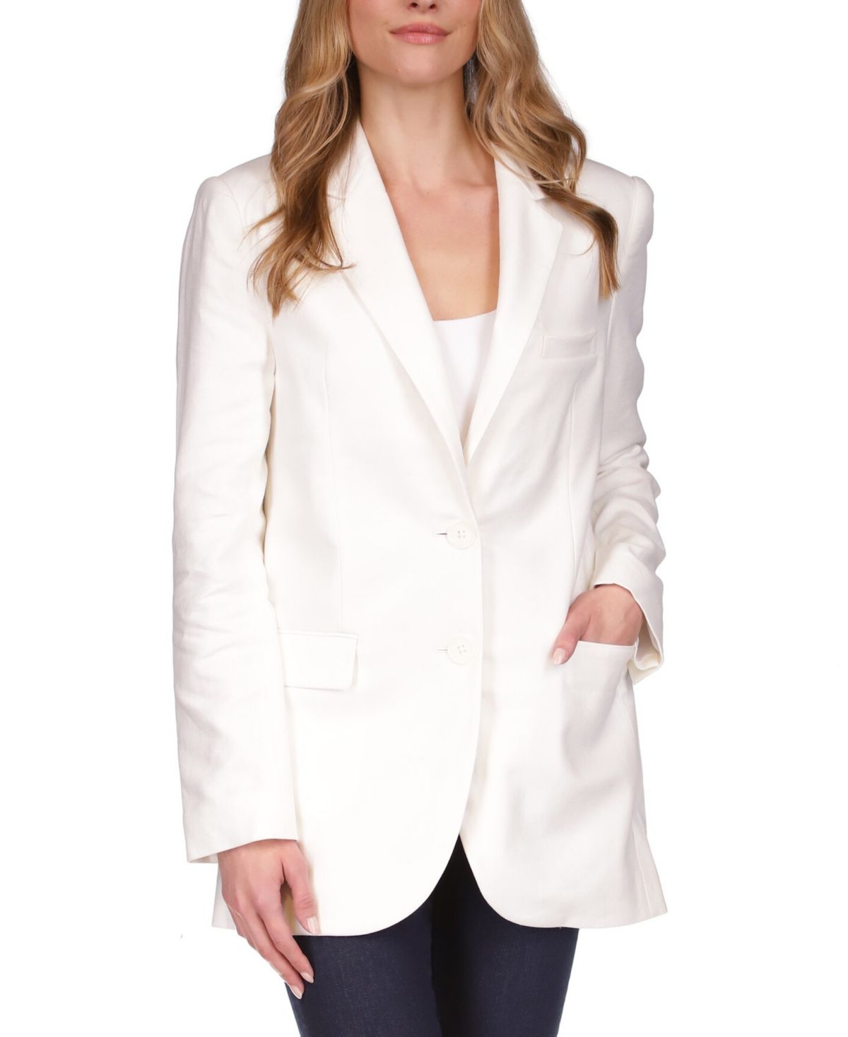 Michael Kors Women's Jacket Sz 4 -Button Mensy Blazer White