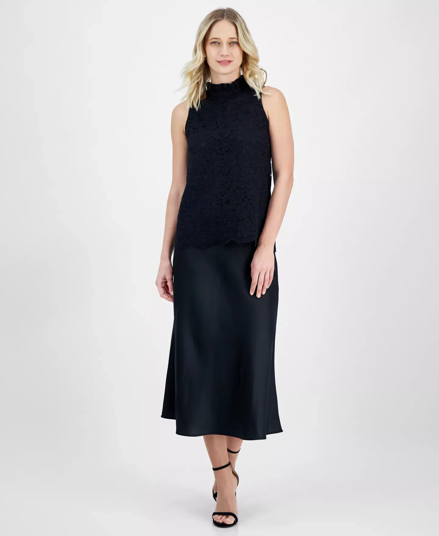 Anne Klein Women's Skirt Sz XL Bias-Cut Flared Pull-On