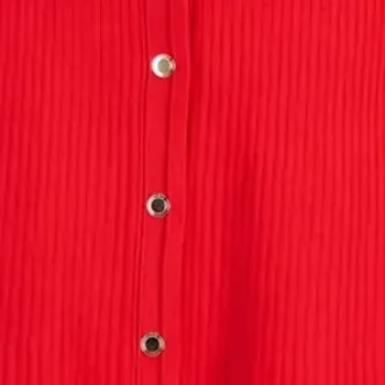 Anne Klein Women's Dress Sz L Ribbed Button-Front A-Line